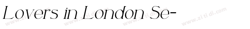 Lovers in London Se字体转换